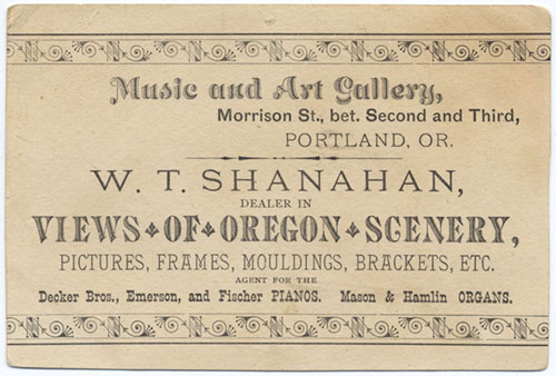 Unnumbered View - Shanahan Music and Art Gallery, Portland Oregon