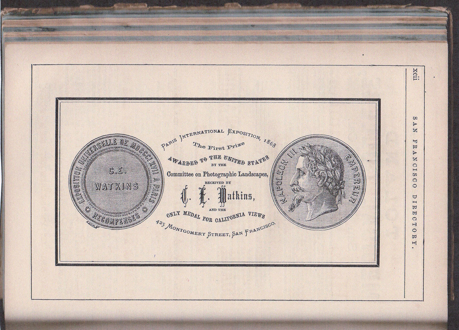 Watkins Unnumbered View - San Francisco City Directory, 1871
