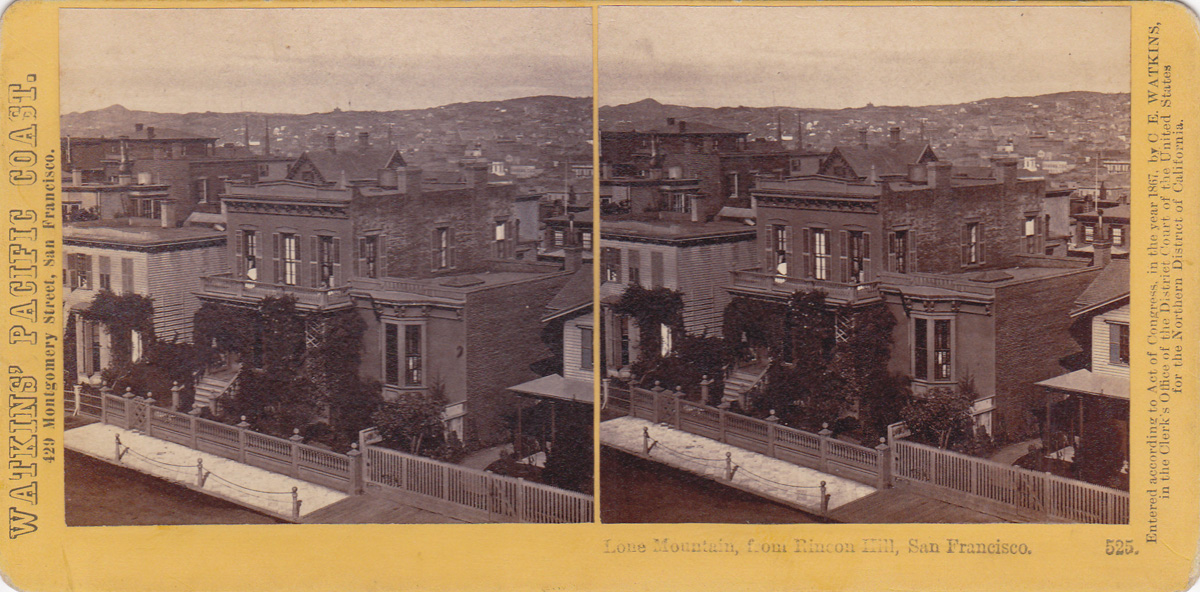 Watkins #525 - Lone Mountain, from Rincon Hill, San Francisco