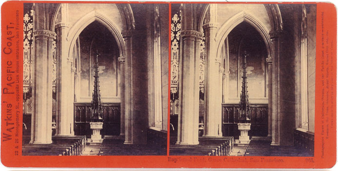 Watkins #965 - Baptismal Font, Grace Cathedral, San Francisco