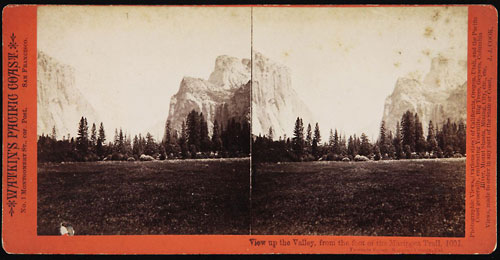 #1001 - View up the Valley from the foot of the Mariposa Trail, Yosemite