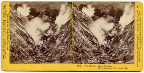 #1585 - The Devil's Ca&ntilde;on, Geysers, view looking up, Sonoma County, Cal.
