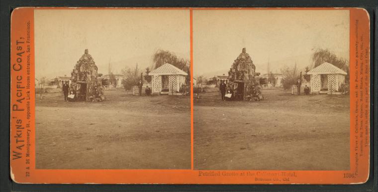 Watkins #1596 - Petrified Grotto at the Calistoga Hotel, Napa County, Cal.