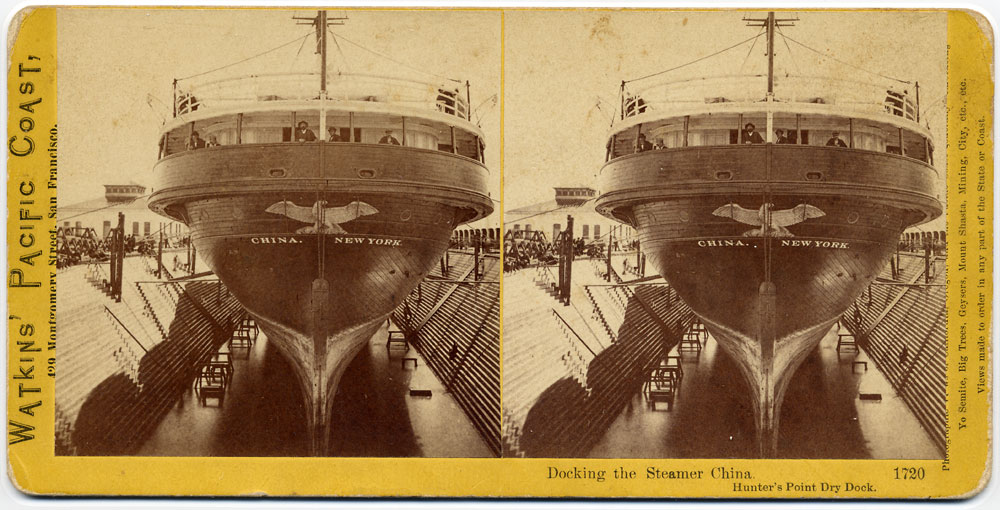Watkins #1720 - Docking the China, Hunter's Point Dry Dock