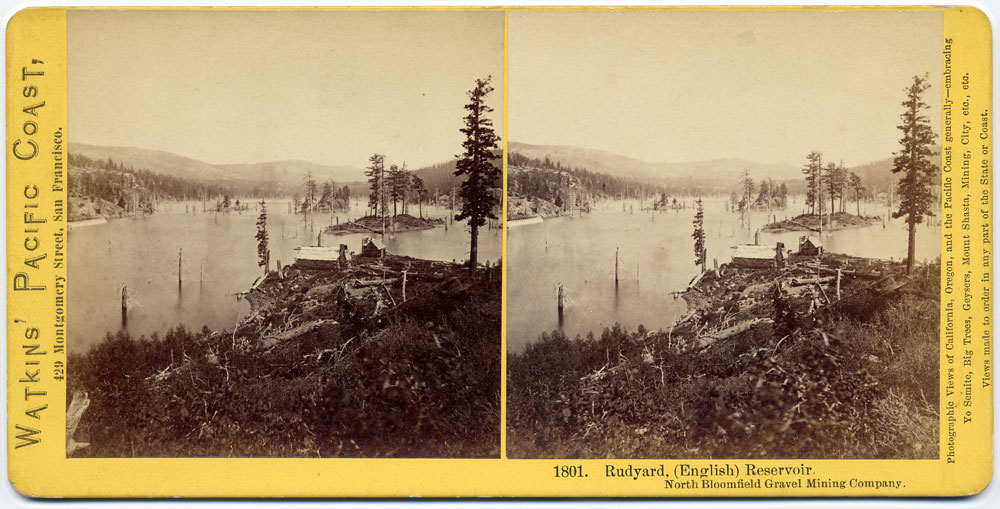 Watkins #1801 - Rudyard, (English) Dam. North Bloomfield Gravel Mining Company.