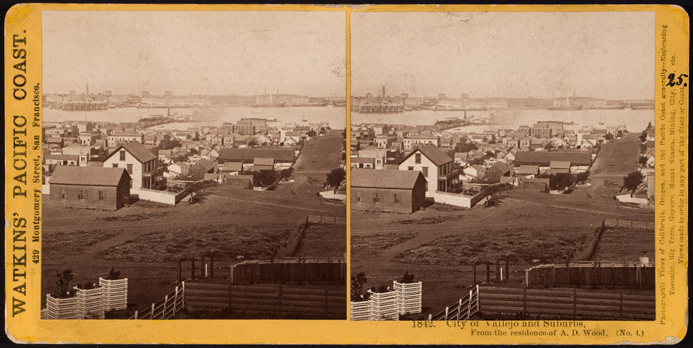 Watkins #1842 - City of Vallejo and Suburbs, From the residence of A.D. Wood. (No. 4)