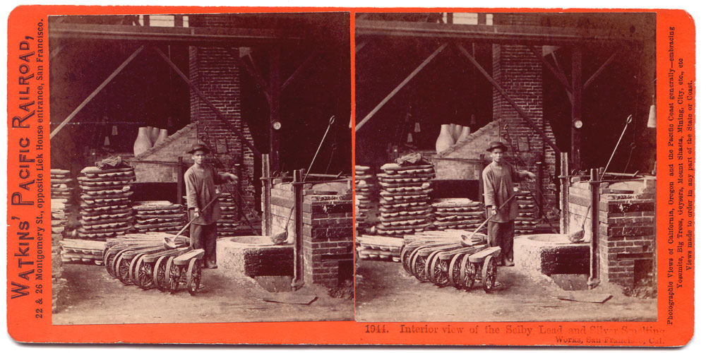 Watkins #1944 - Interior view of the Selby Lead and Silver Smelting Works, San Francisco, Cal.