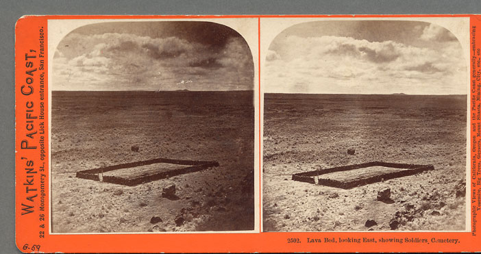 Watkins #2502 - Lava Bed, looking East, showing Soldiers Cemetery