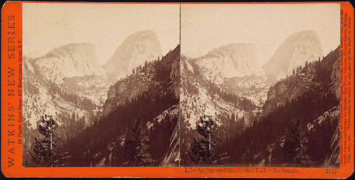 #3125 - Liberty Cap and the Vernal Fall from the South Fork, Yosemite Valley, Mariposa County, Cal.