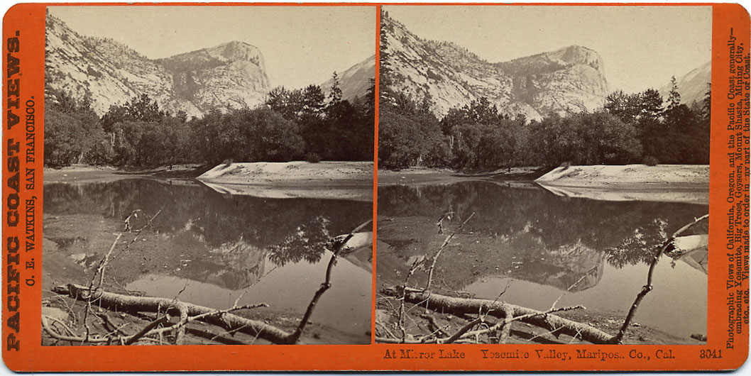 Watkins #3041 - At Mirror Lake, Yosemite Valley, Mariposa County, Cal.