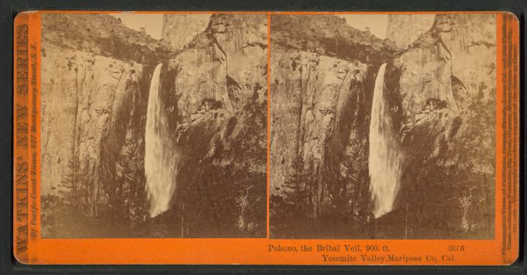 #3056 - Pohono, the Bridal Veil, 900 feet, Yosemite Valley, Mariposa County, Cal.