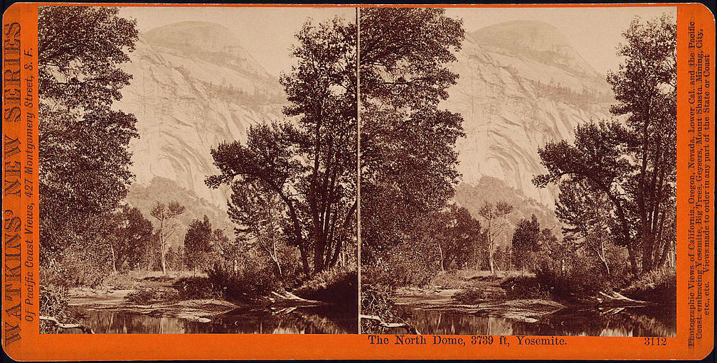 Watkins #3112 - The North Dome, 3739 feet, Yosemite Valley, Mariposa County, Cal.