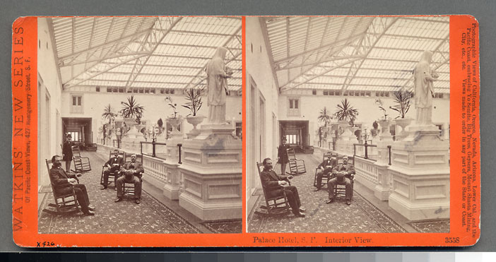 Watkins #3558 - Palace Hotel, Interior View, San Francisco.