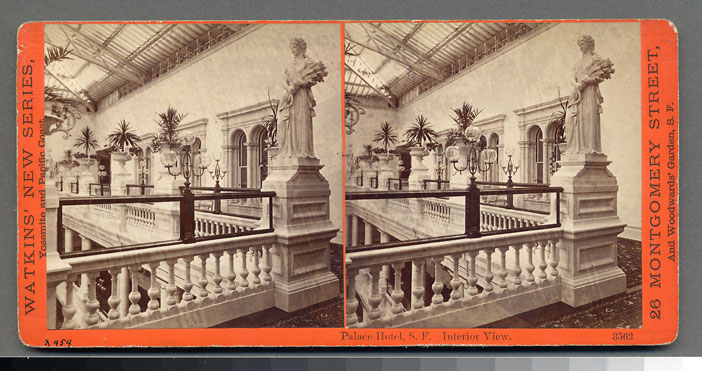 Watkins #3562 - Palace Hotel, Interior View, San Francisco.
