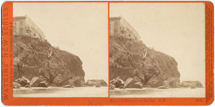 Watkins #3622 - The Cliff House from the Sea, San Francisco.