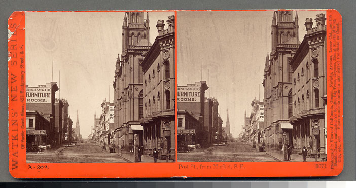 Watkins #3671 - Post Street from Market, San Francisco.