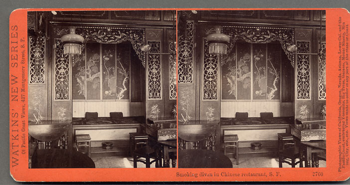 Watkins #3760 - Smoking Divan in Chinese Resturant, San Francisco.