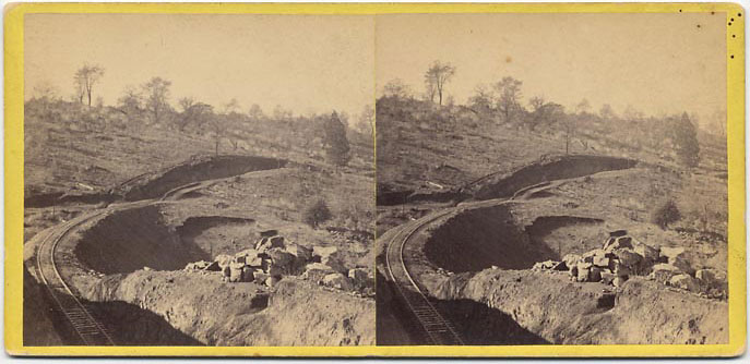 Watkins #5 - Railroad in Dutch Ravine, looking West