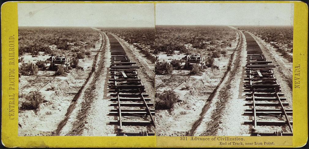 Watkins #321 - Advance of Civilization, End of Track, near Iron Point