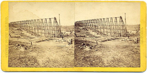 #145 - Building Trestle at Newcastle, Placer County