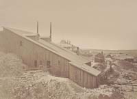 1302 - Rear View of Tombstone Mill & Mining Companies' 10-Stamp Water Mill, Arizona Territory