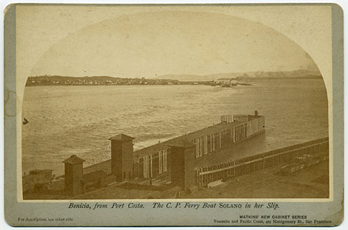 Unnumbered View - Benicia, from Port Costa.  The C. P. Ferry Boat Solano in her Slip.