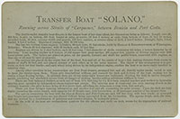 Unnumbered - Benicia, from Port Costa.  The C. P. Ferry Boat Solano in her Slip. (verso)