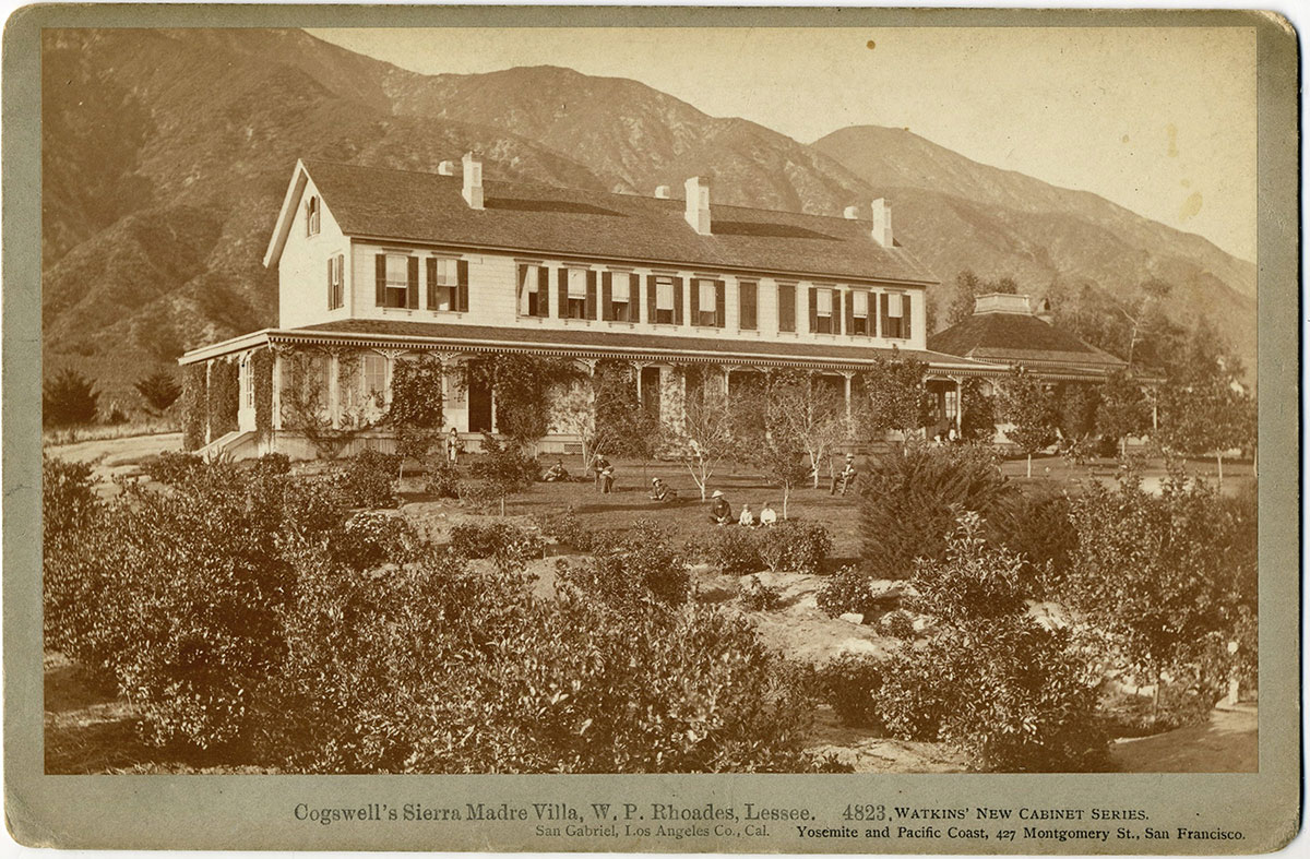 Watkins #4823 - Cogswell's Sierra Madre Villa, W. P. Rhodes, Lessee. San Gabriel, Los Angeles Co., Cal.