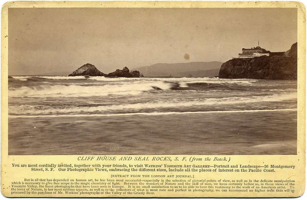 Watkins Unnumbered View - CLIFF HOUSE AND SEAL ROCKS, S. F. (from the Beach.)