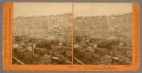 1353 - Panorama of San Francisco from Telegraph Hill (No. 16). Grace Cathedral, Synagogue Emanual.