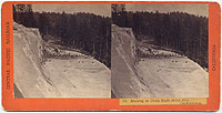 70 - Blasting at Chalk Bluffs above Alta. Cut 60 feet deep