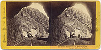 255 - From Tunnel No. 10 looking West. Building Wall across the Ravine